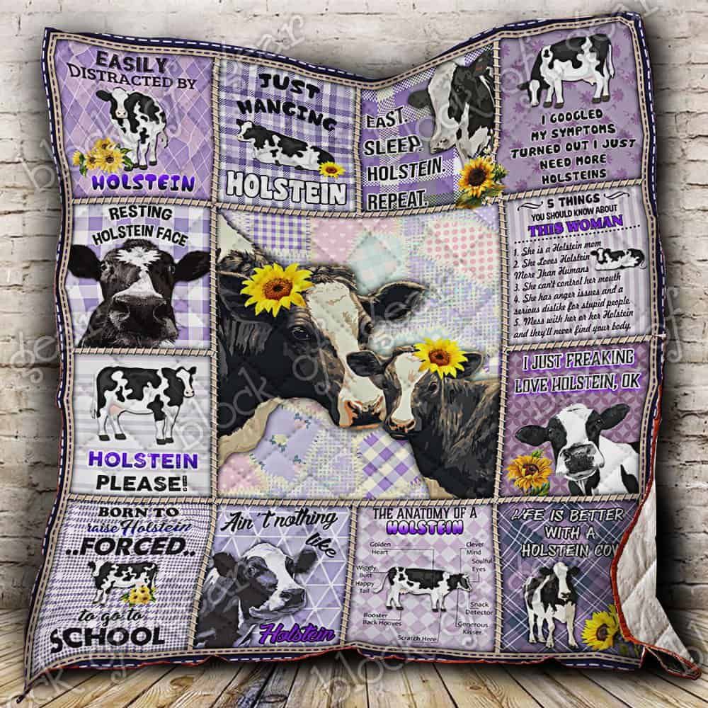 Holstein Cattle CL2100240MDQ Quilt Blanket