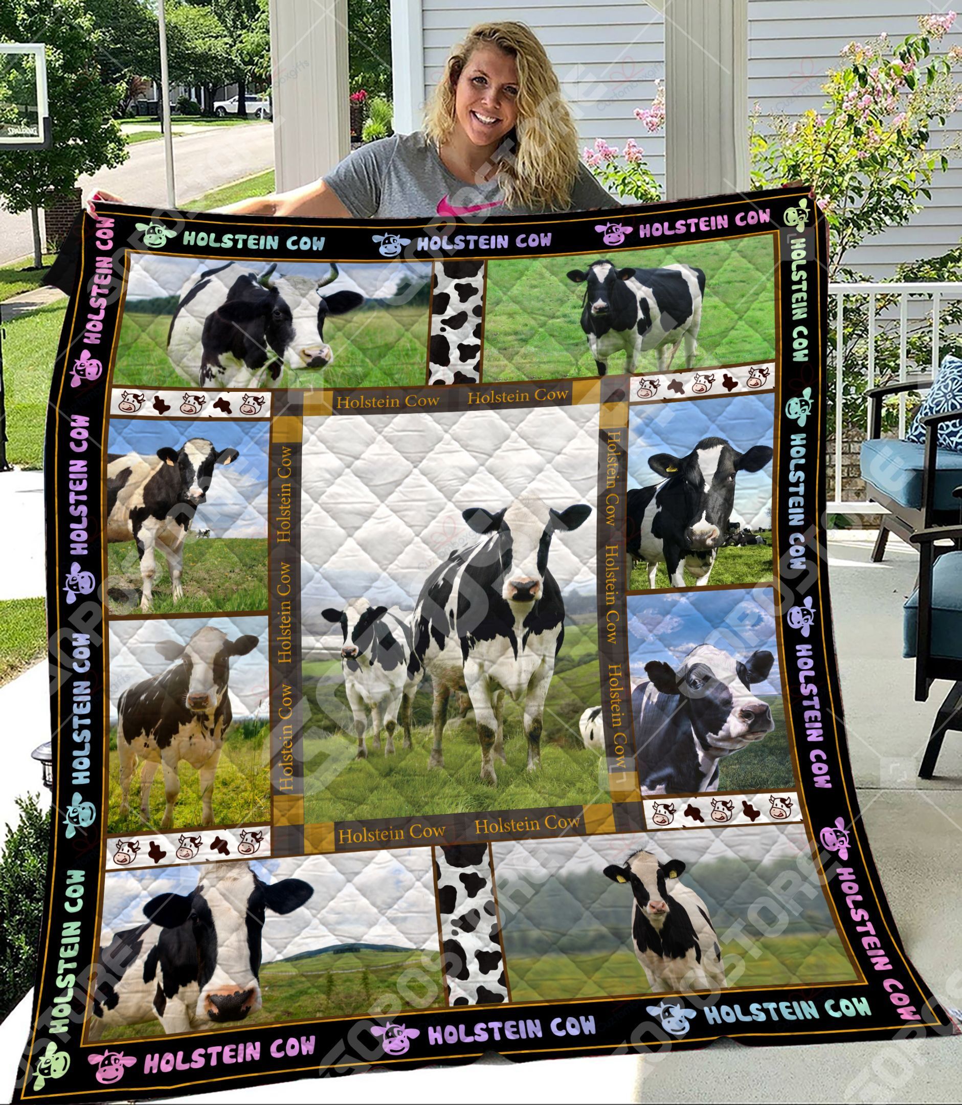 Holstein Cow NC0709176CL Quilt Blanket