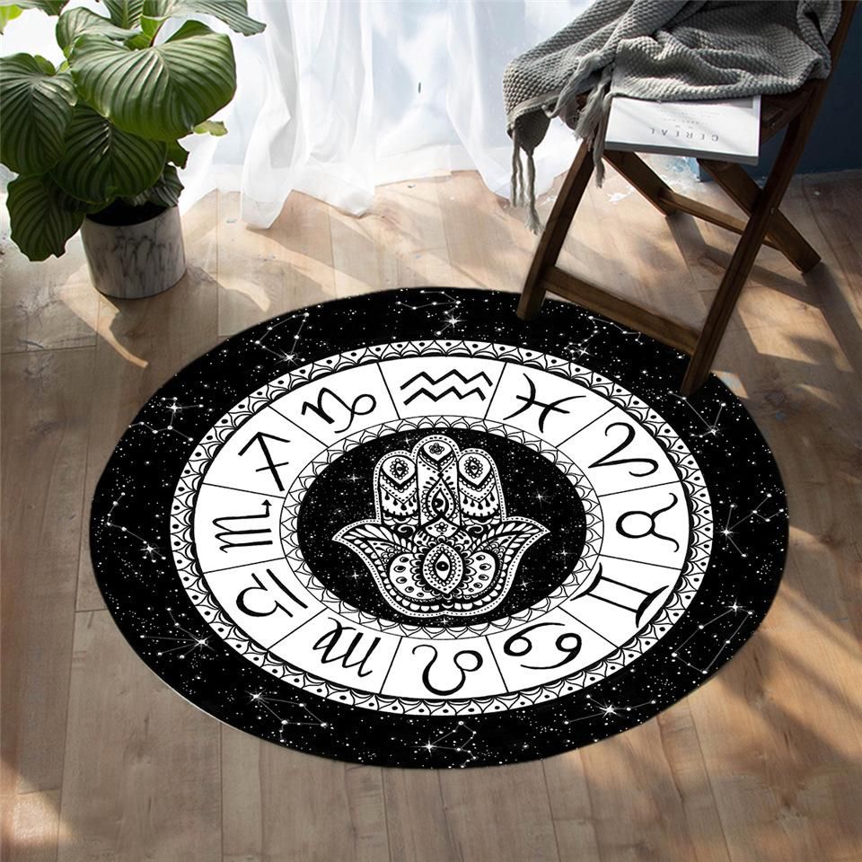 Holy Hand Zodiac Round Carpet