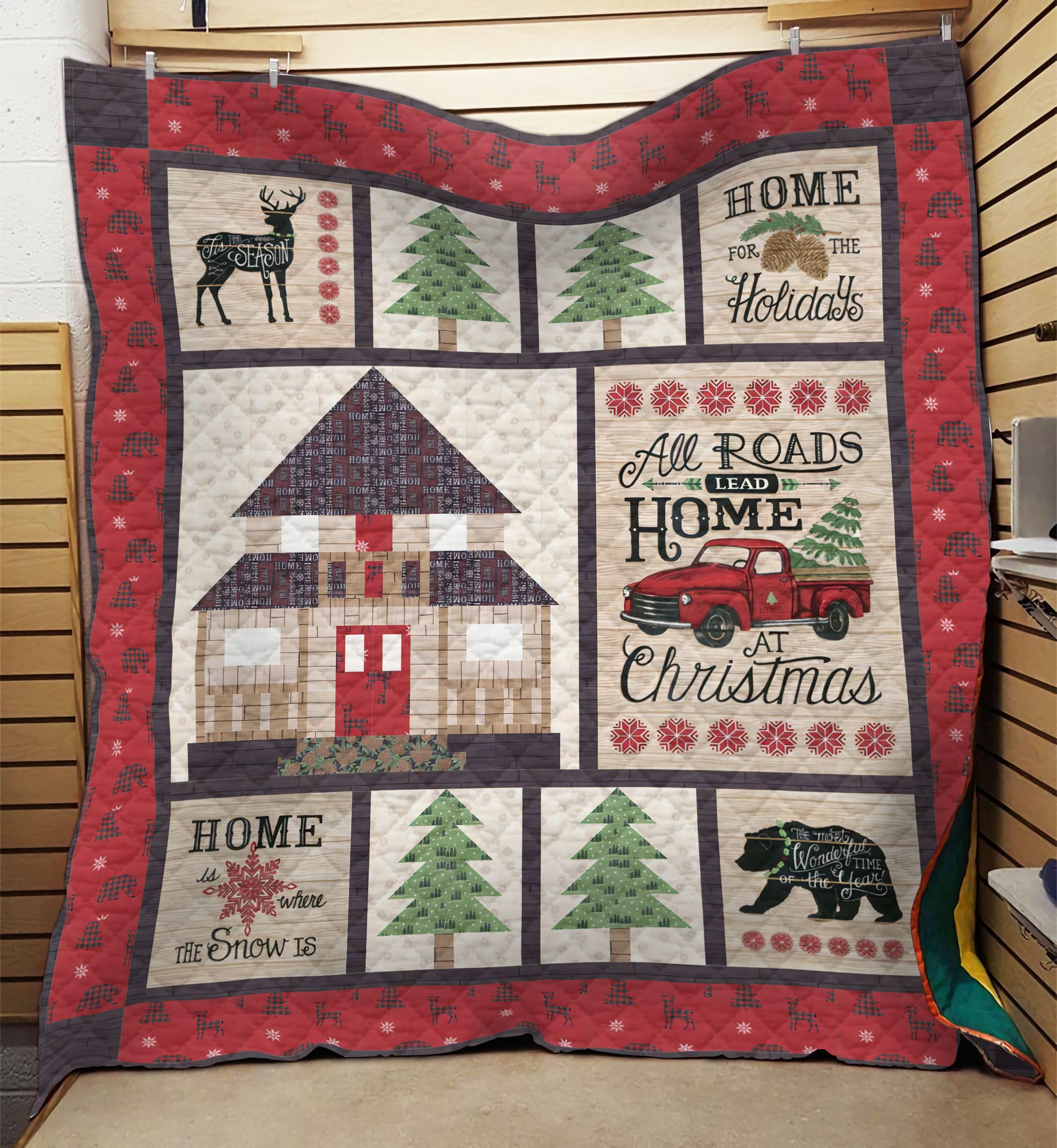 Home For Christmas Day NI1210048MT Quilt Blanket