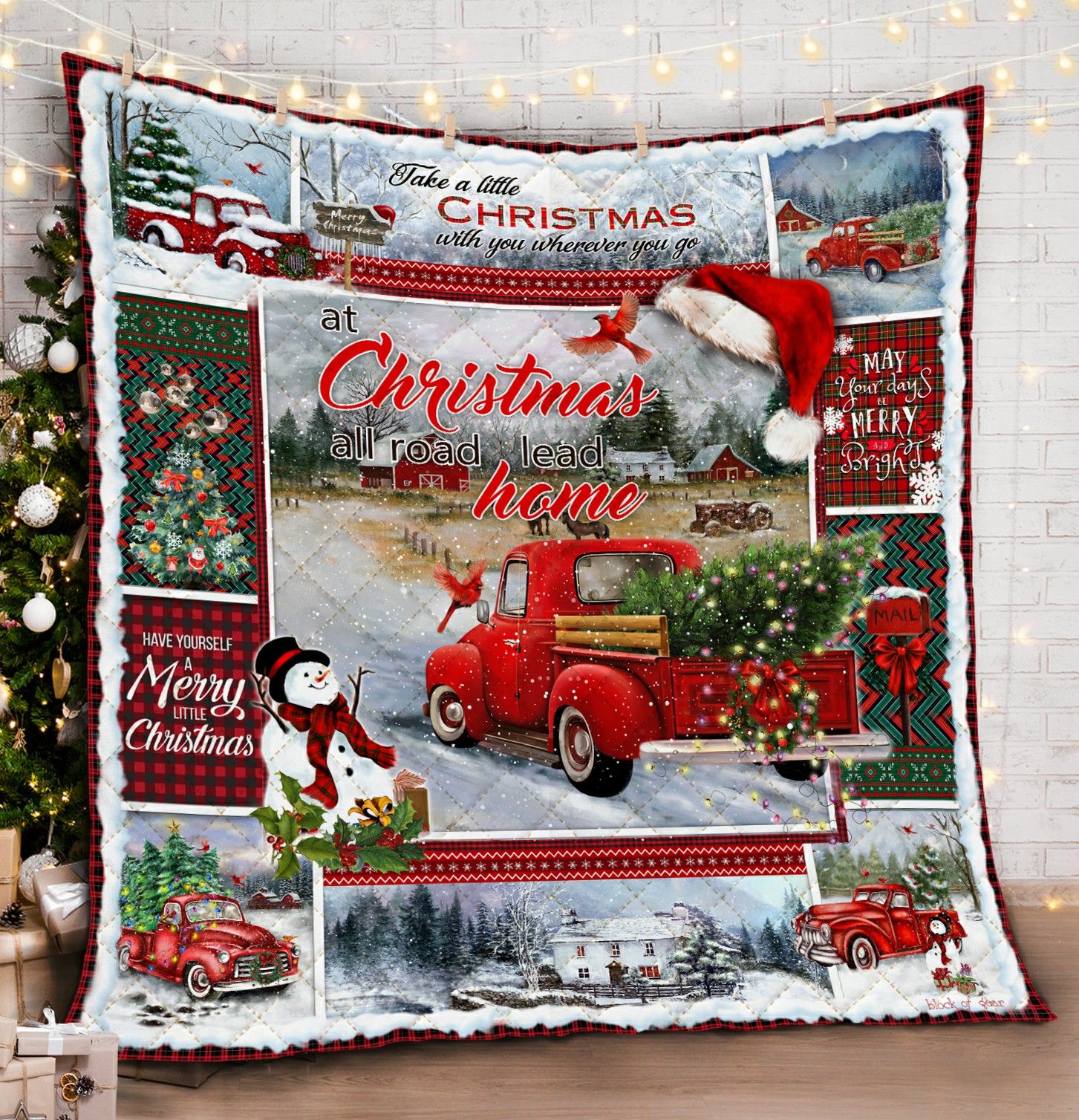 Home For Christmas HHC121131TH Quilt Blanket