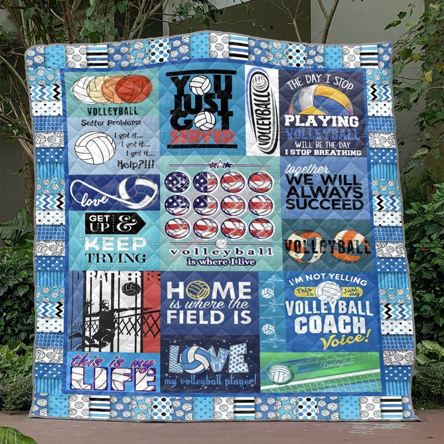 Home Is Where The Field Is Volleyball PKT240621 Quilt Blanket