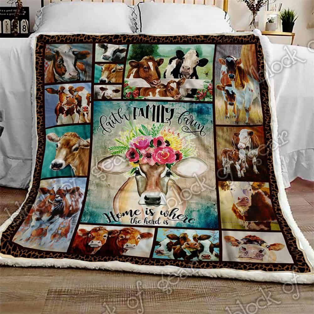 Home is where the herd is Fleece Blanket