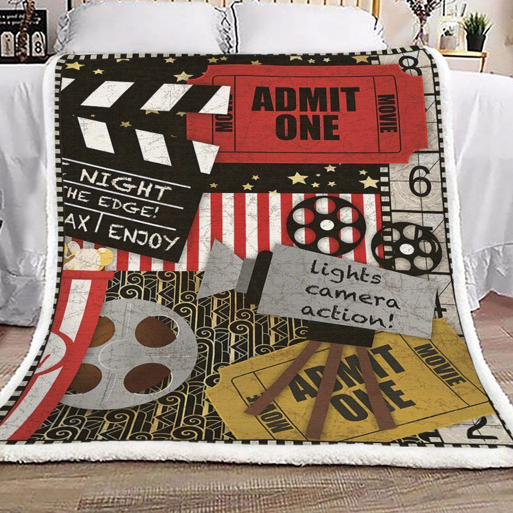 Home Movie Sherpa Fleece Blanket