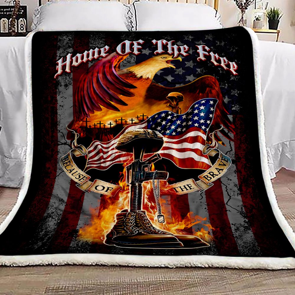 Home Of The Free Fleece Blanket