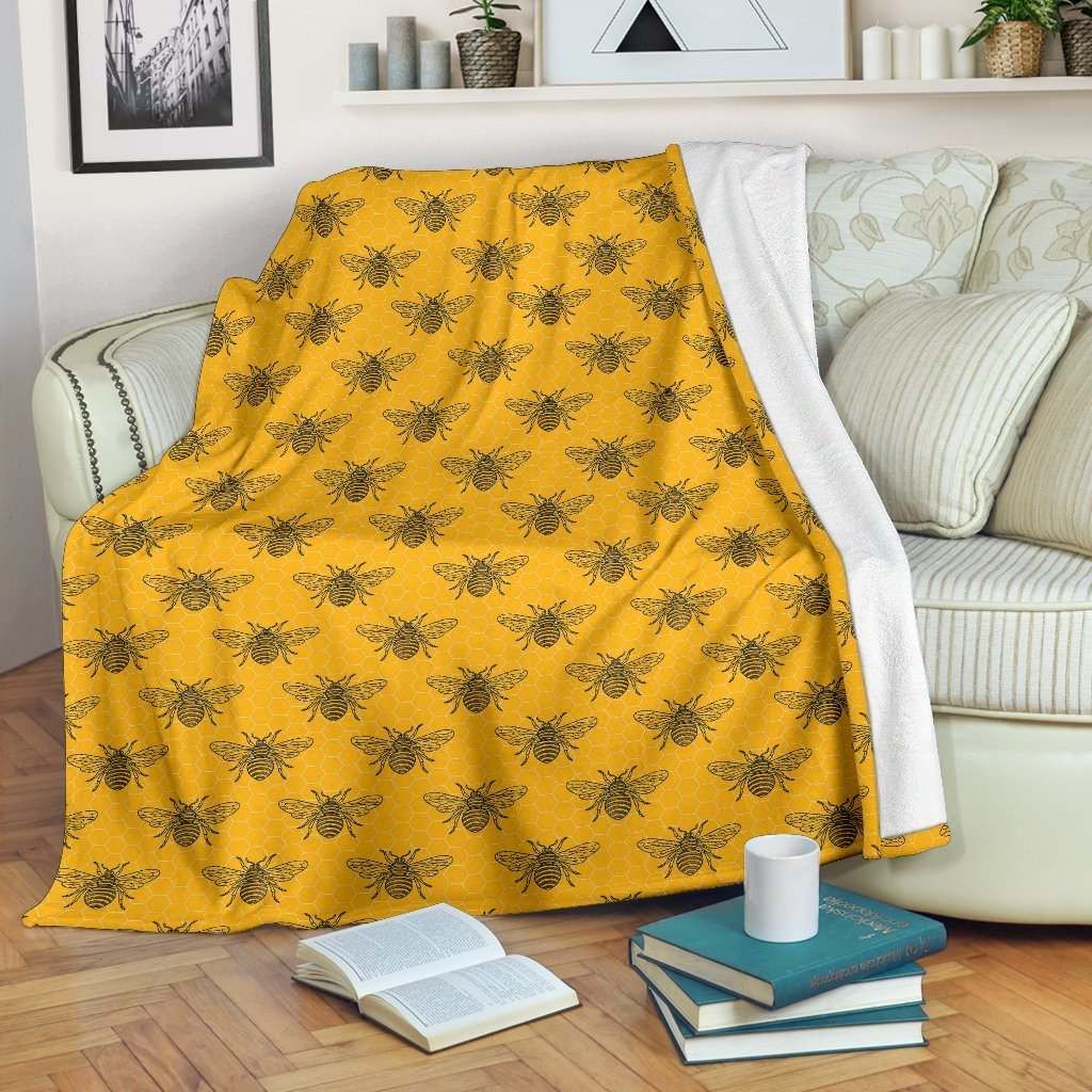 Honey Bee Diagram Gifts Sherpa Fleece Blanket