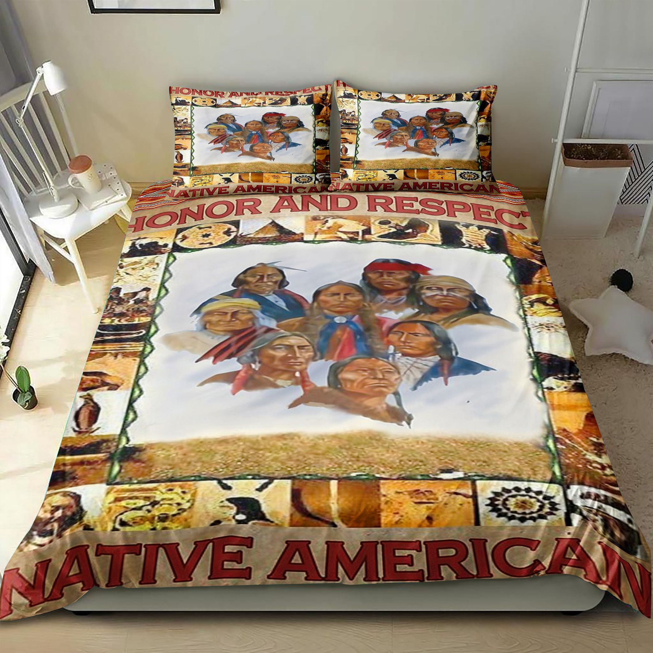 Honor And Respect Native American Bedding Set