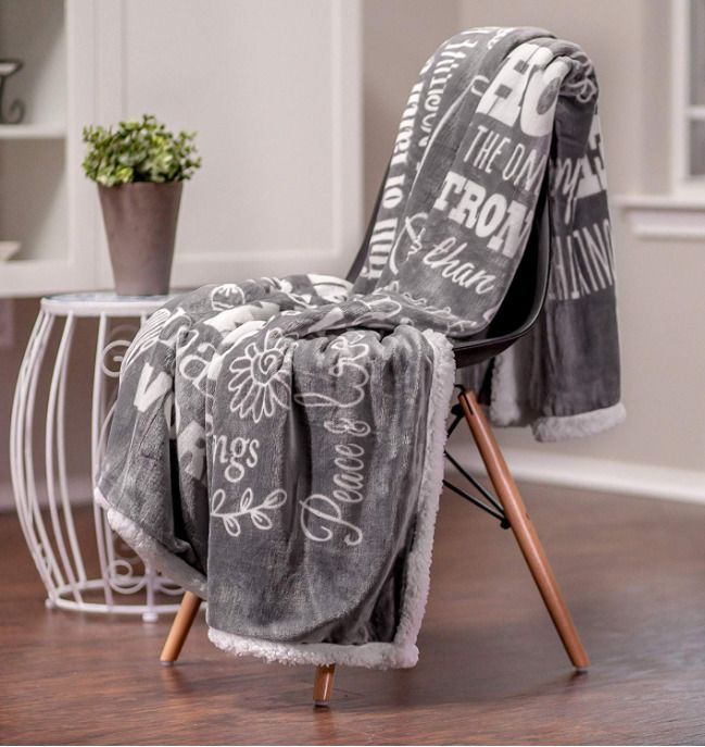 Hope And Faith Sherpa Fleece Blanket