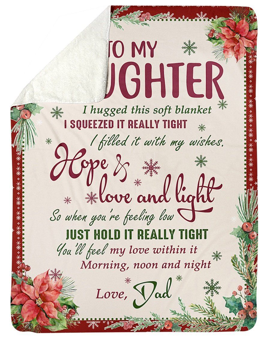 Hope And Love And Light To Daughter Fleece Blanket Sherpa Blanket