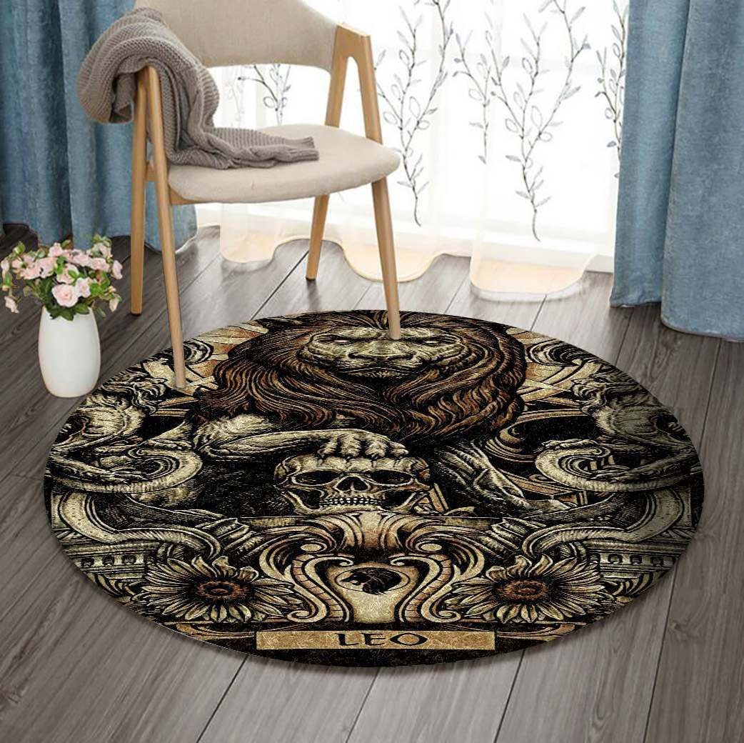 Horoscope Leo Round Carpet