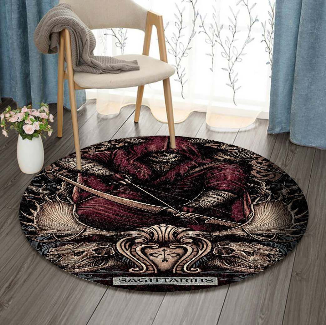 Horoscope Sagittarius Round Carpet