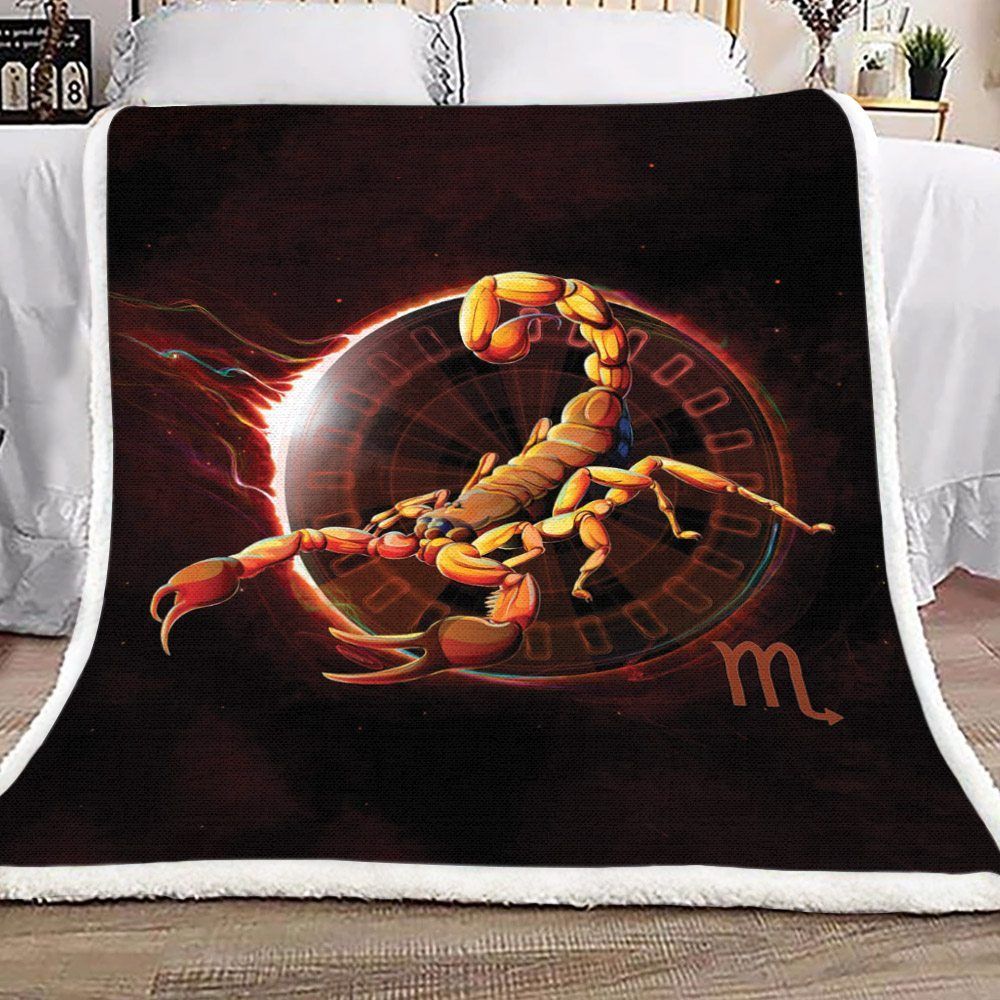 Horoscope Signs Scorpio Sherpa Fleece Blanket
