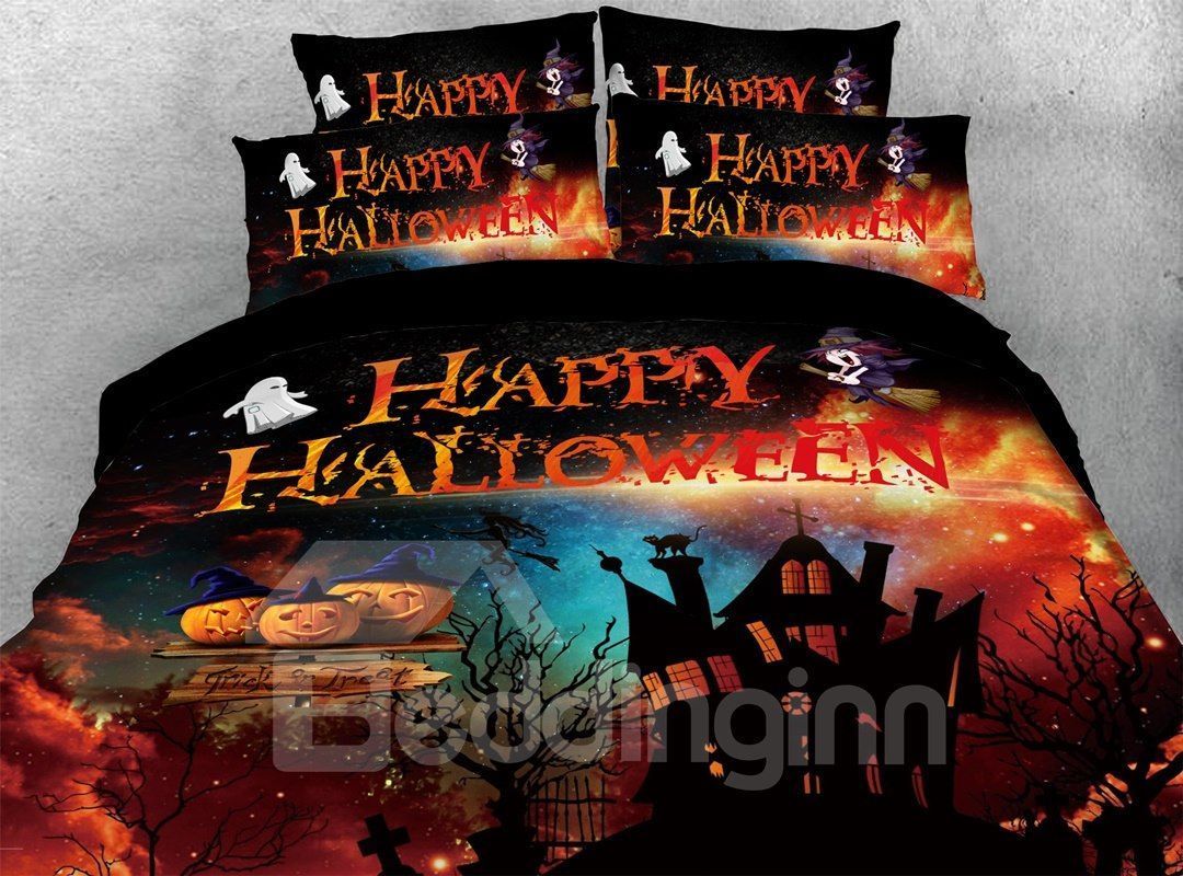 Horrible Castle Halloween Bedding Set