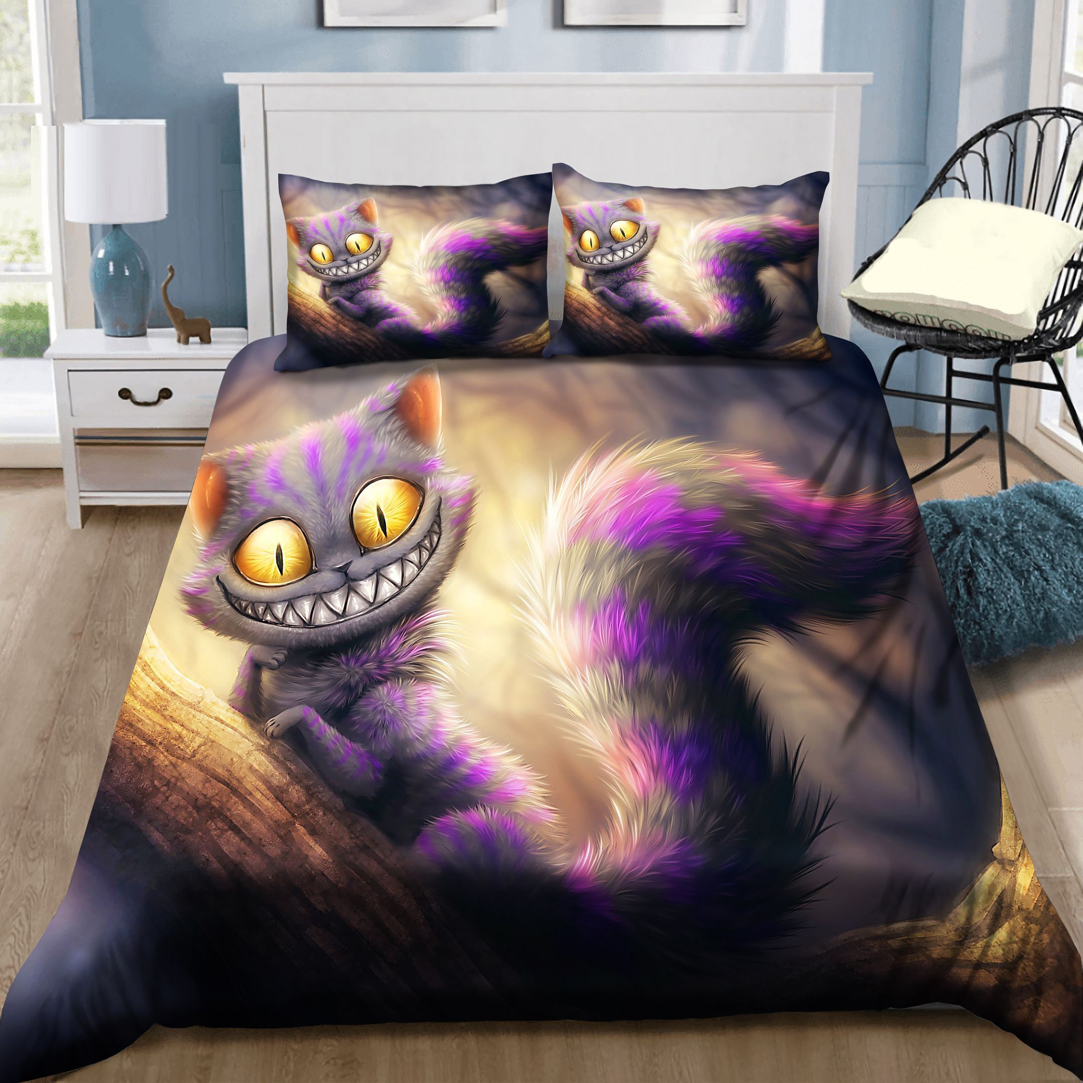 Horror Cat Smiling Bedding Set