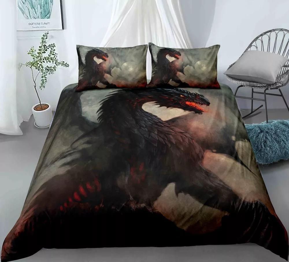 Horror Winged Lizard Bedding Set