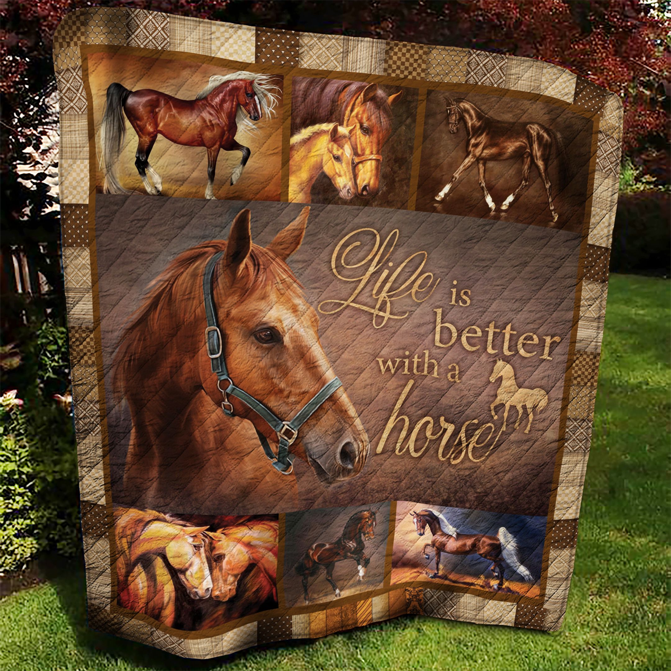 Horse AAA170935TA Quilt Blanket