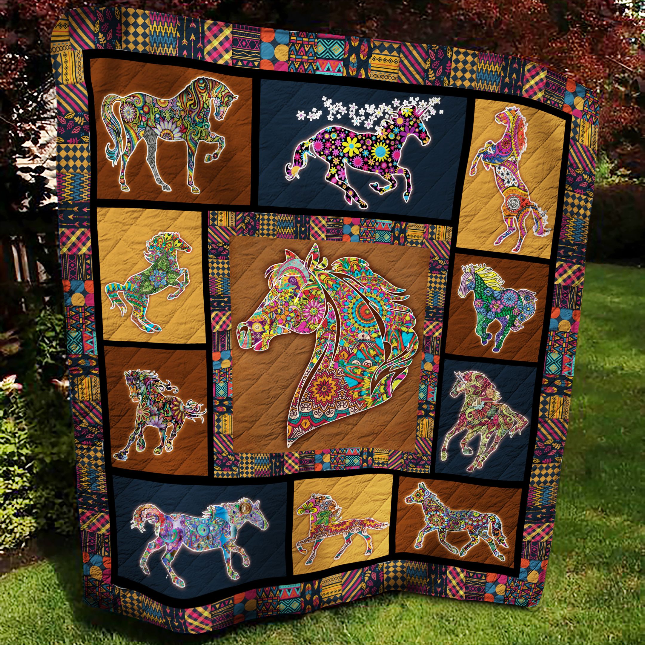 Horse AAA170938TA Quilt Blanket