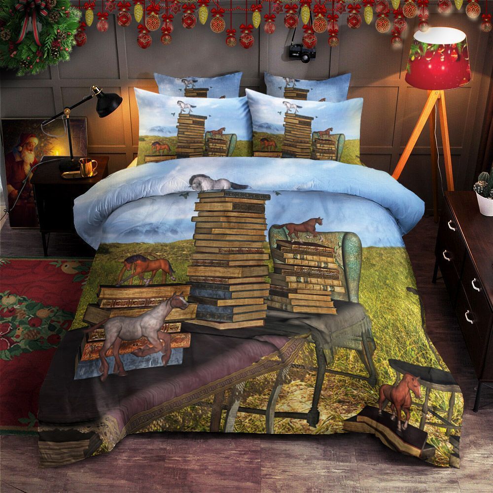 Horse And Book Bedding Set