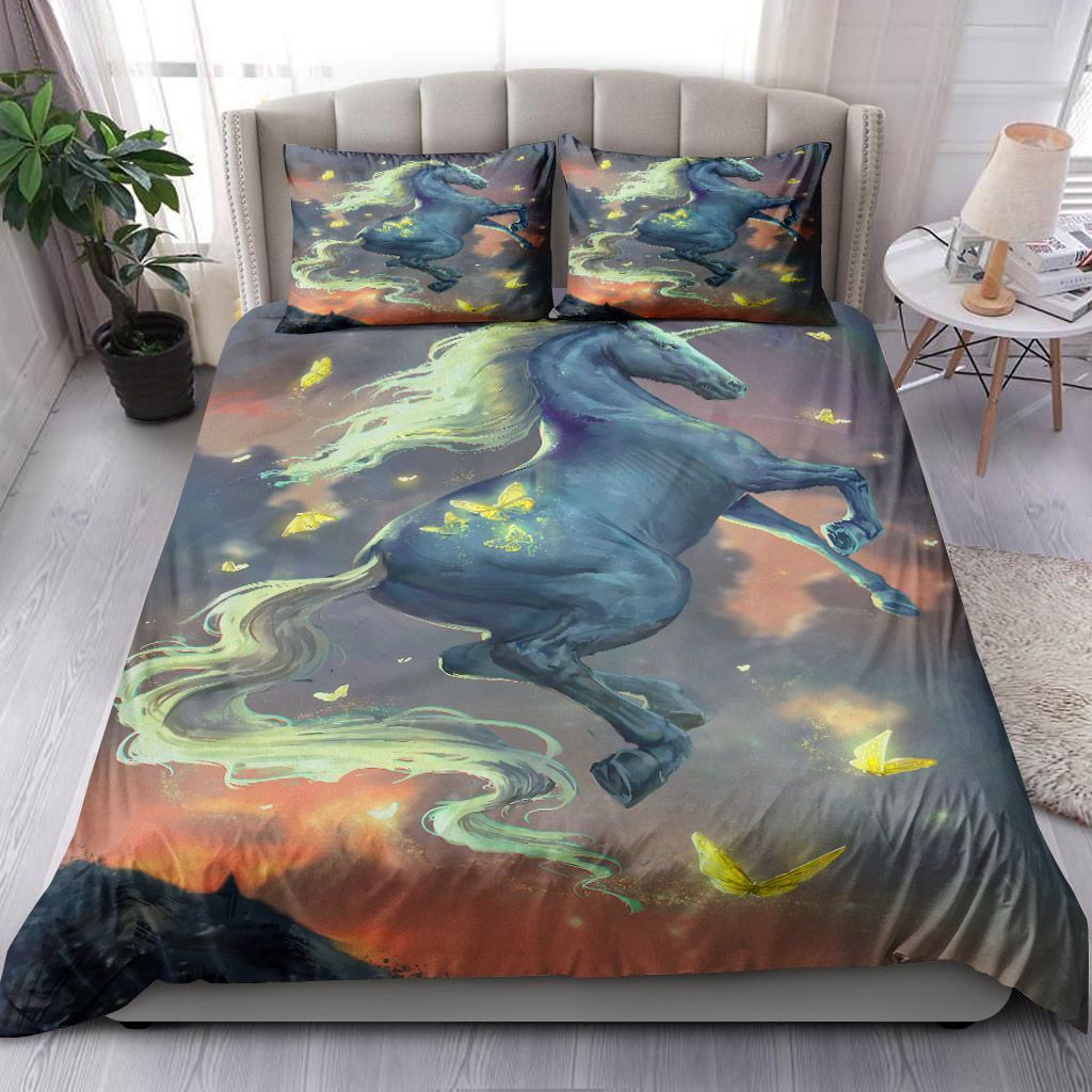 Horse And Butterfly Bedding Set