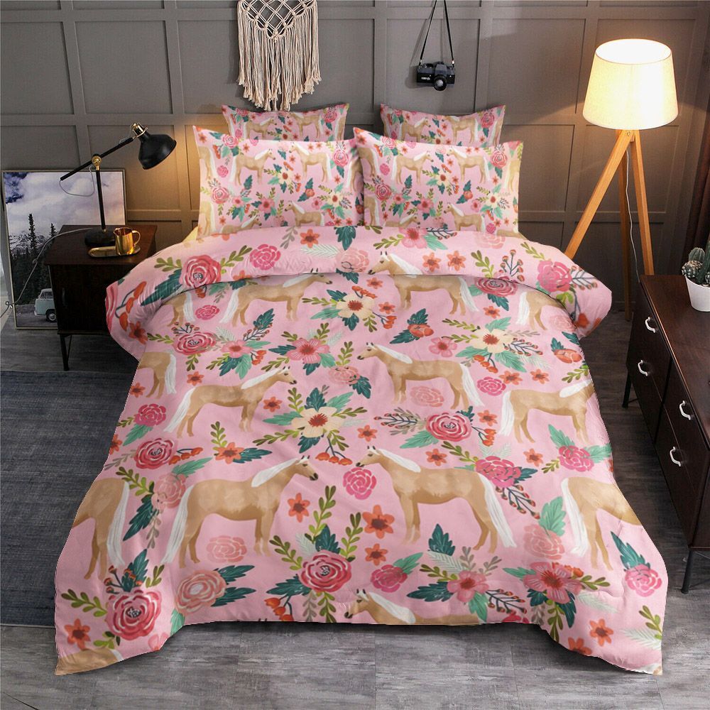 Horse And Flower Bedding Set