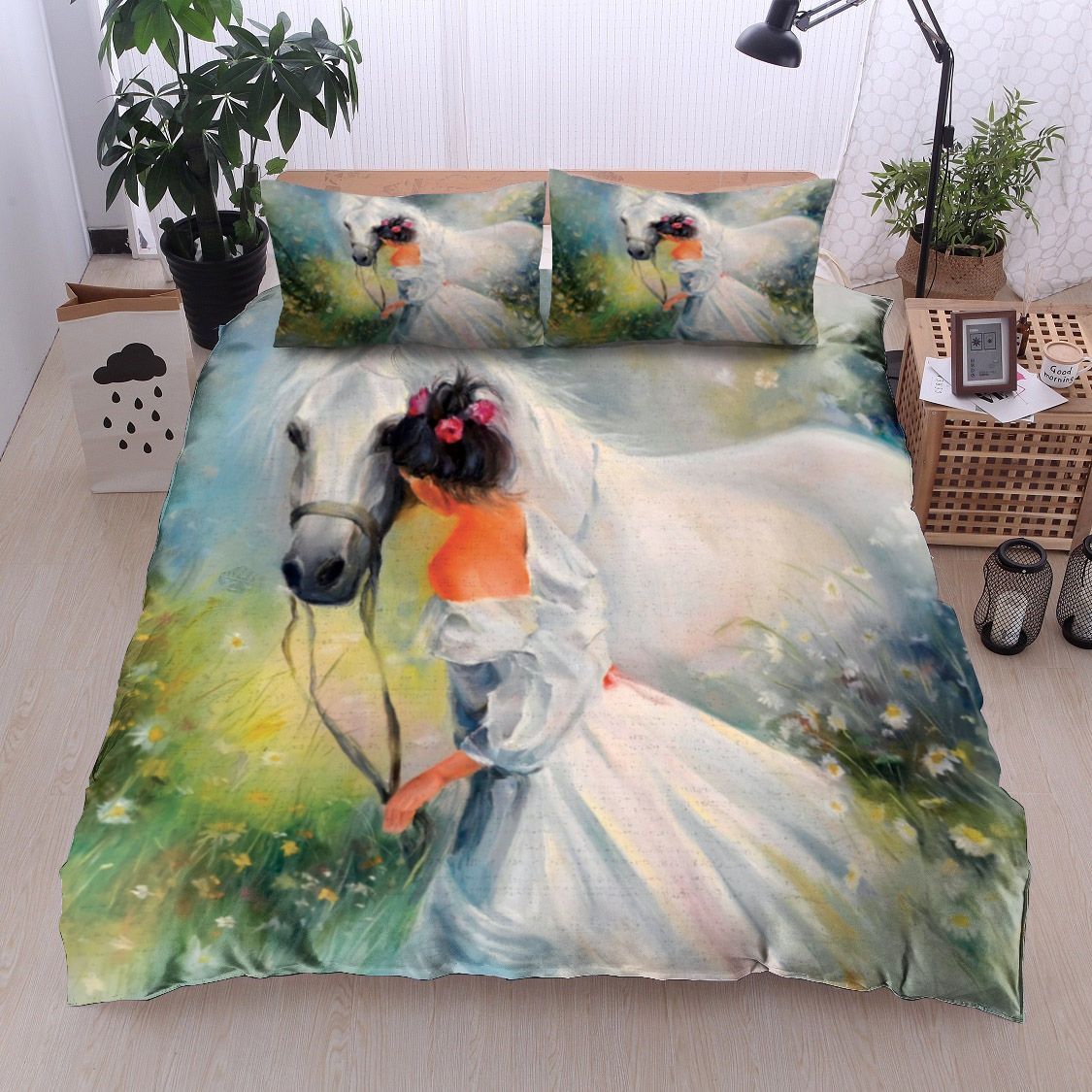 Horse And Girl Bedding Set