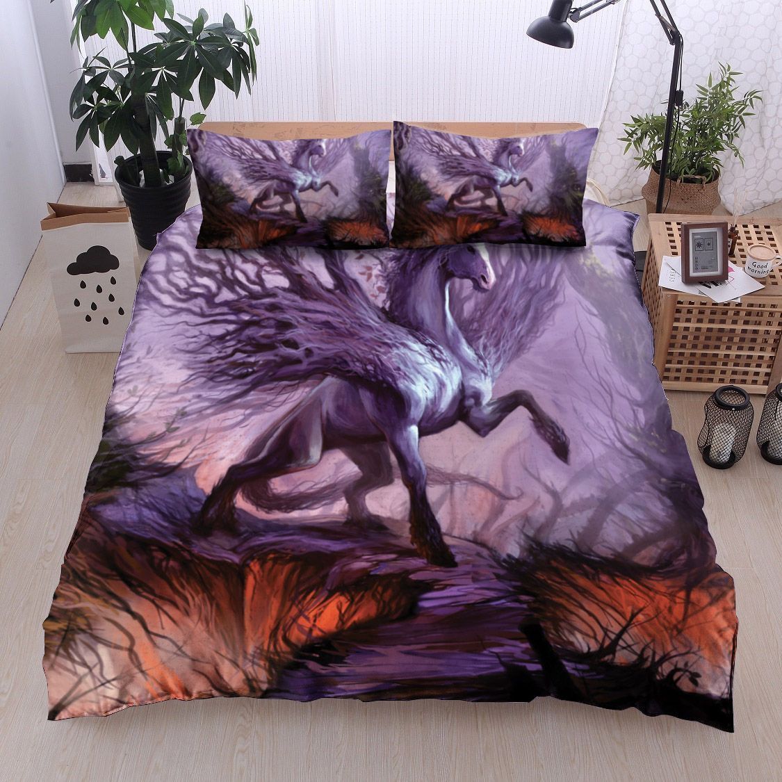 Horse And The Forest Bedding Set