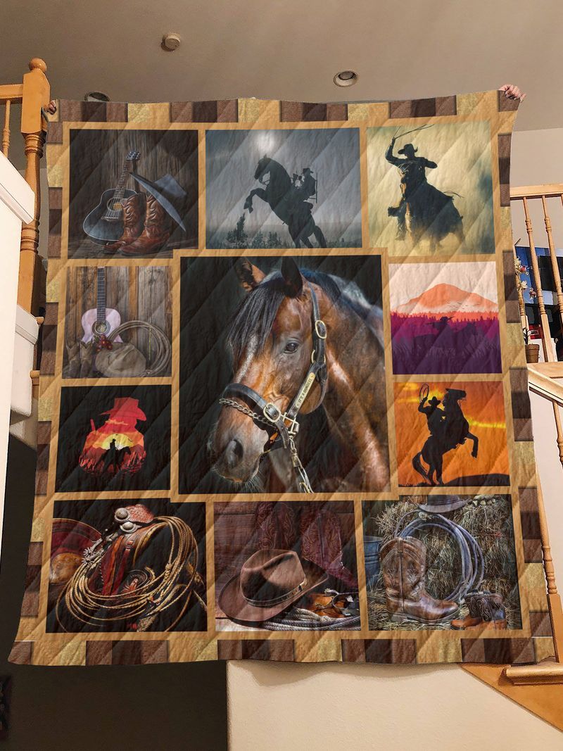 Horse Awesome Cowboy Quilt Blanket Dhc04011739Dd
