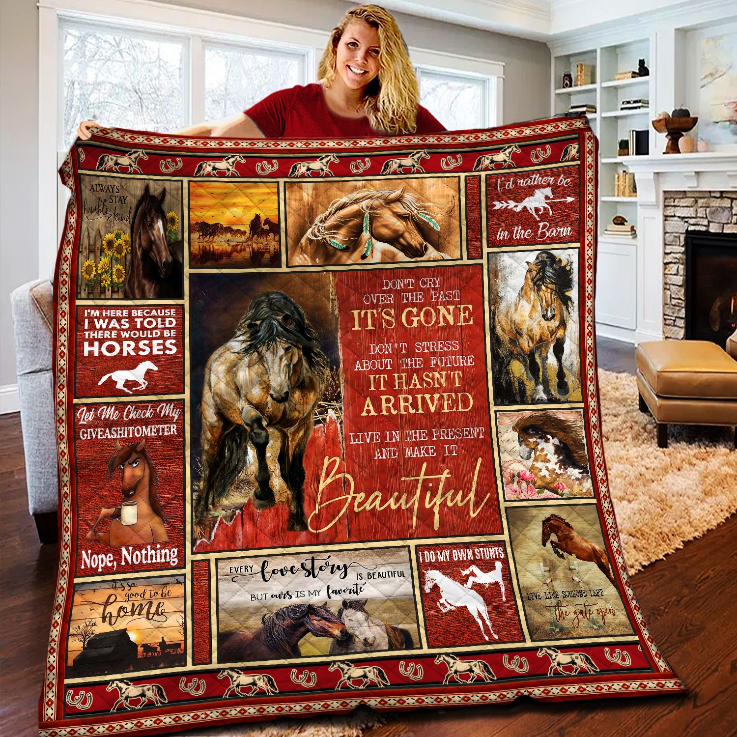 Horse BBB1710211DD Quilt Blanket