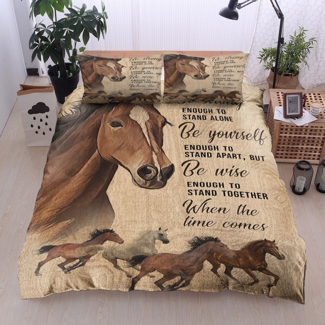 Horse Be Srong Enough To Stand Alone Bedding Set