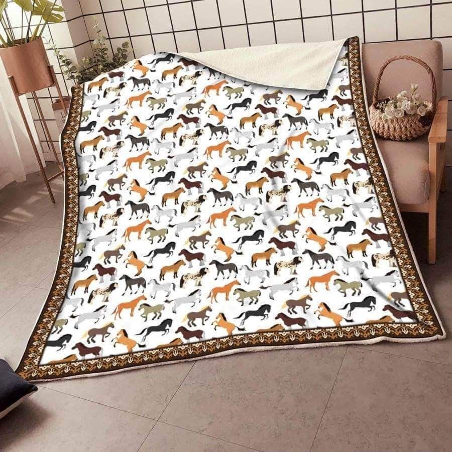Horse Beautiful Sherpa Fleece Blanket