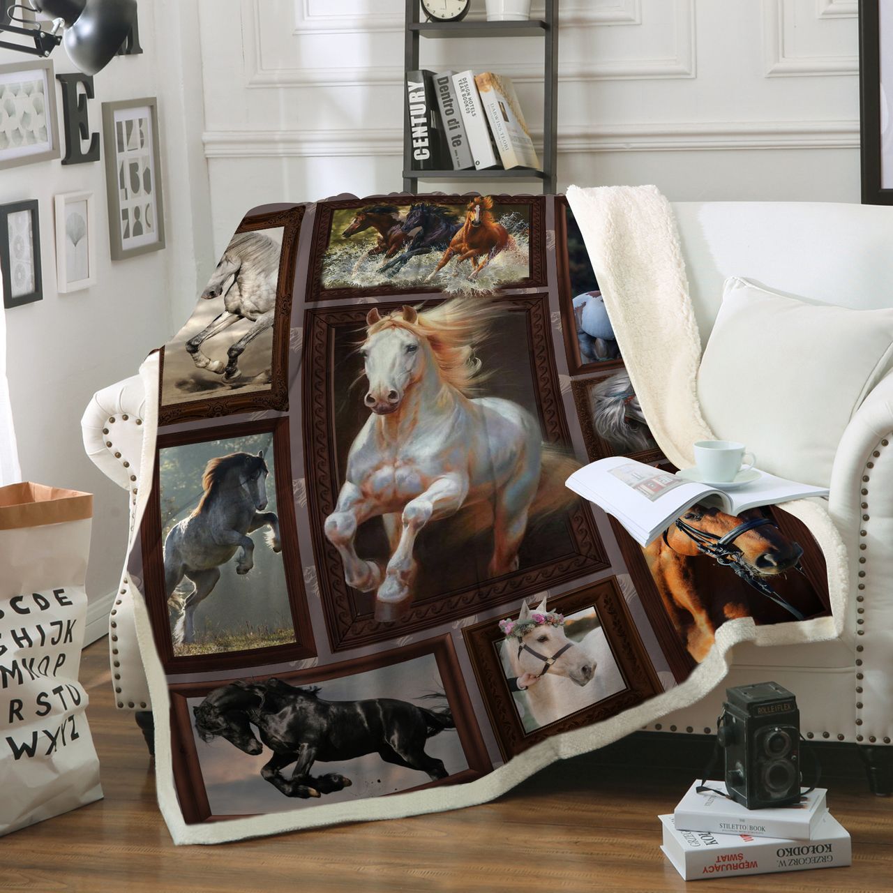Horse Beauty Sherpa Fleece Blanket