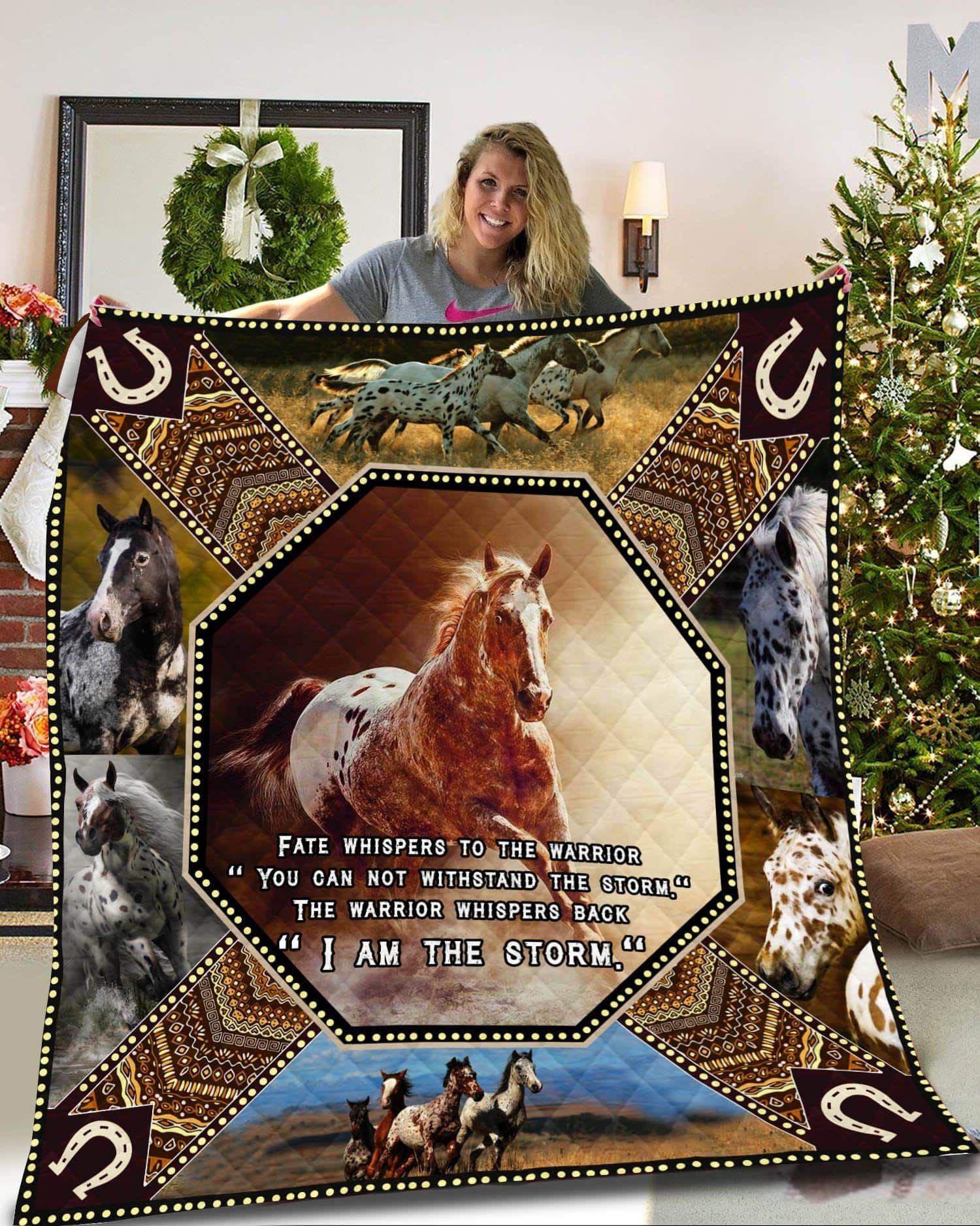 Horse Beauty Of Strong Horses Quilt Blanket Christmas Christmas Gifts Merry Christmas Holiday Gifts Gift Dhc03011244Dd