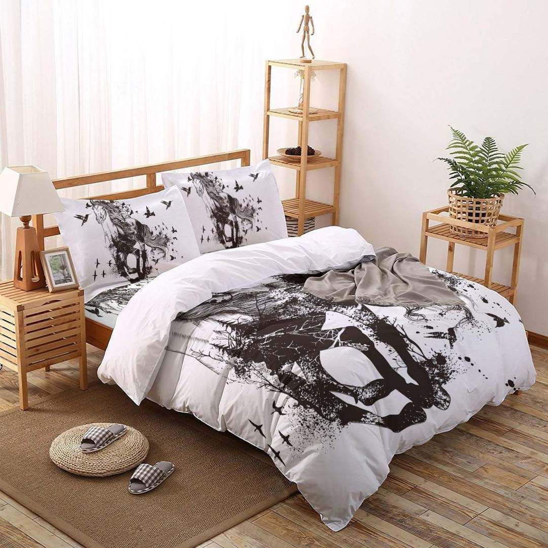 Horse Bird Bedding Set