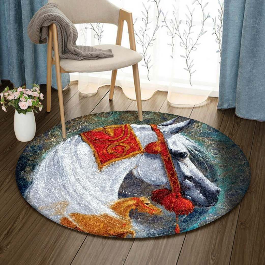 Horse Round Carpet