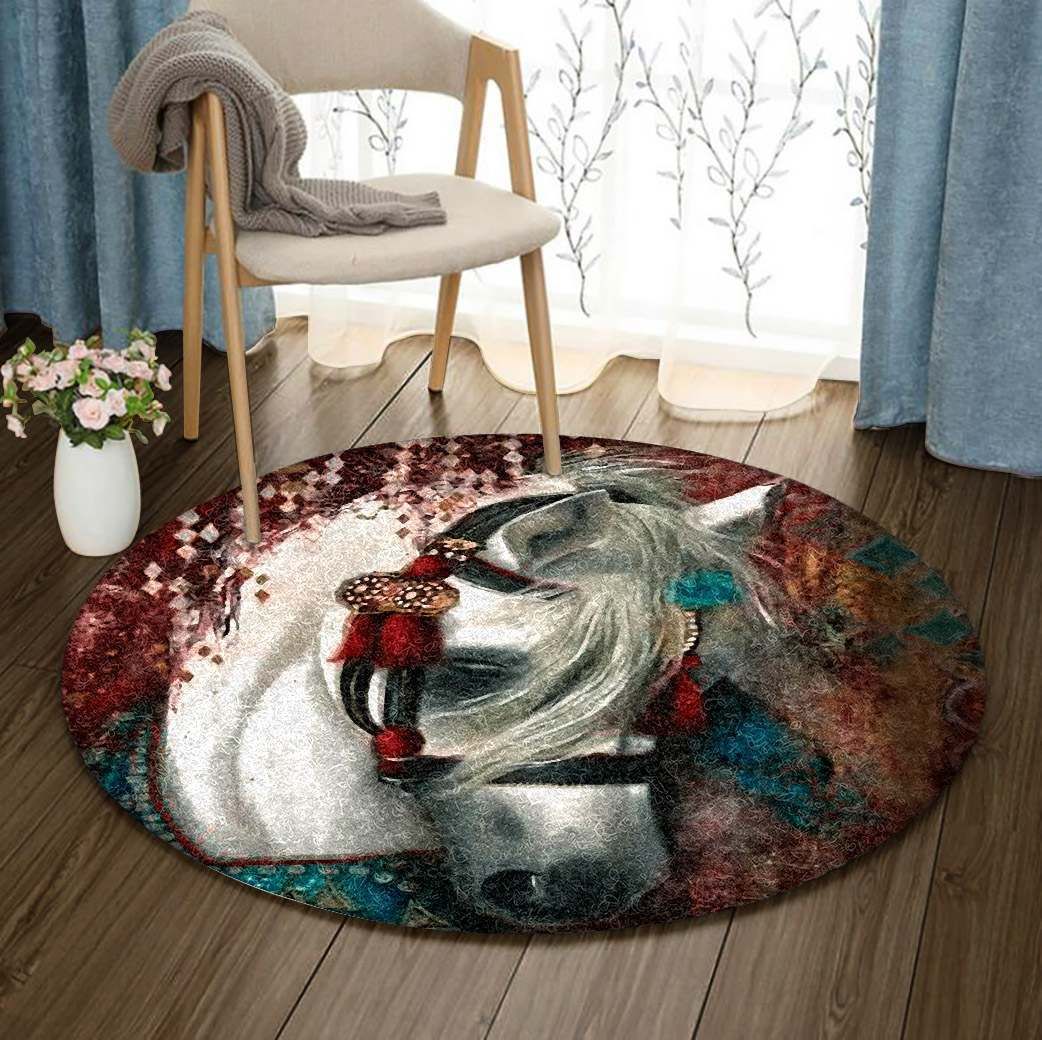 Horse Round Carpet