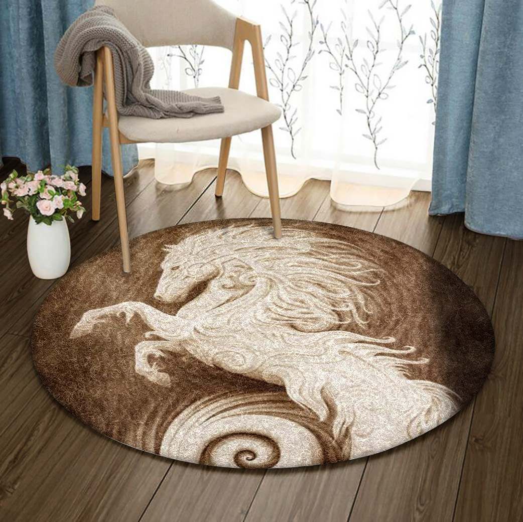 Horse Round Carpet