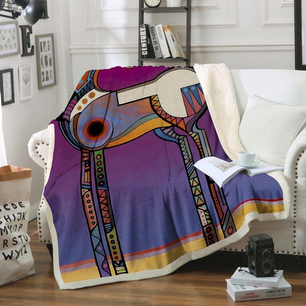 Horse Sherpa Fleece Blanket