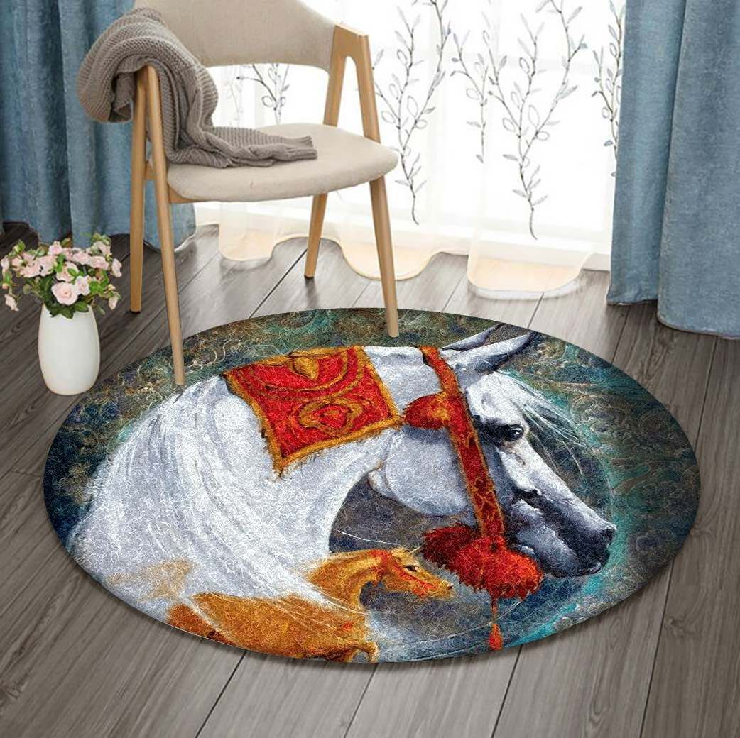 Horse Round Carpet