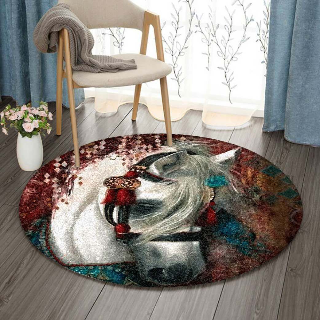 Horse Round Carpet