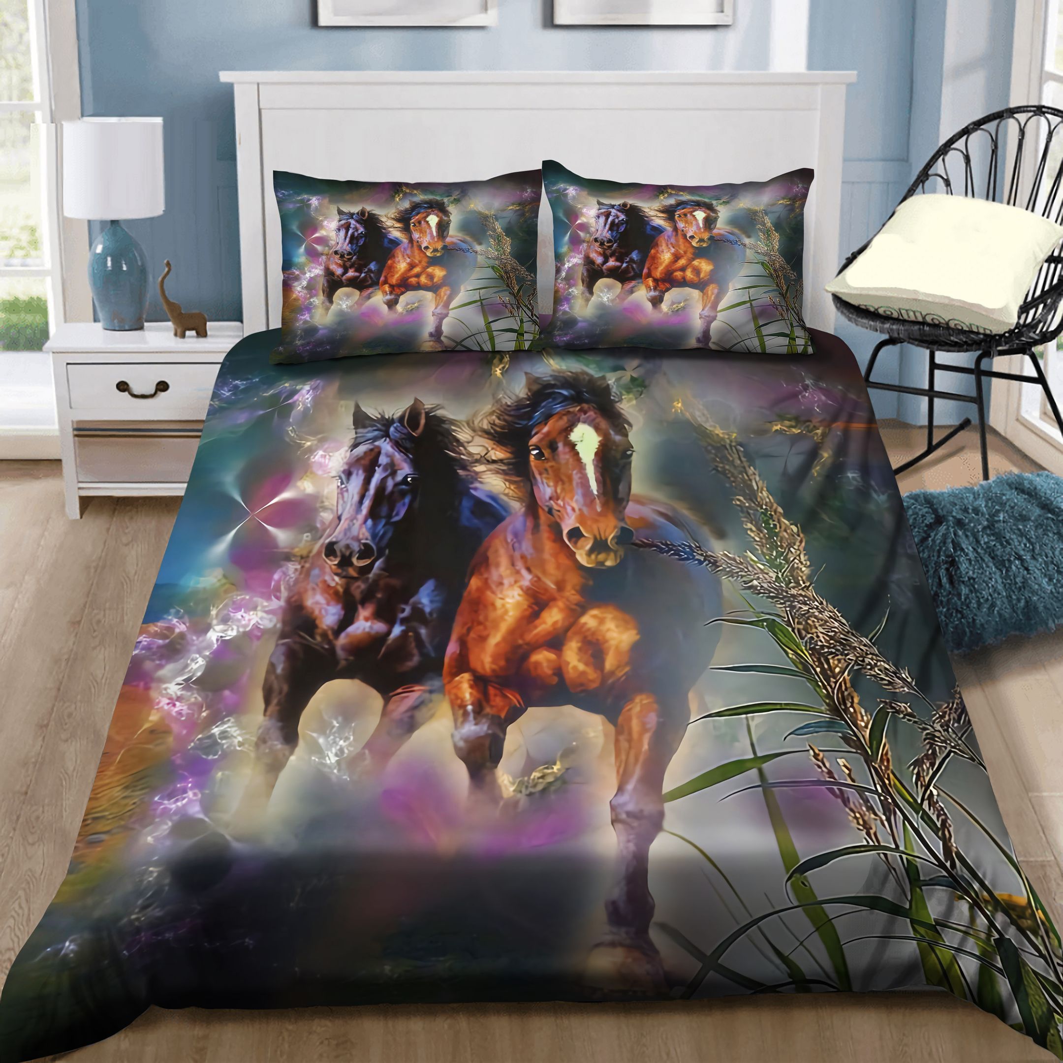 Horse Breaking Away Bedding Set