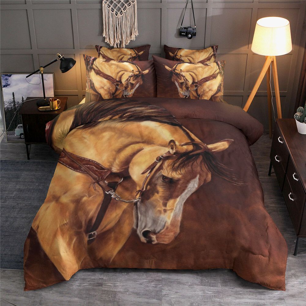 Horse Brown Bedding Set