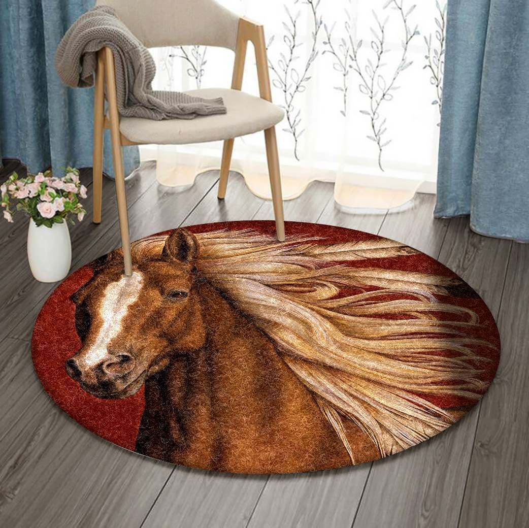 Horse Round Carpet