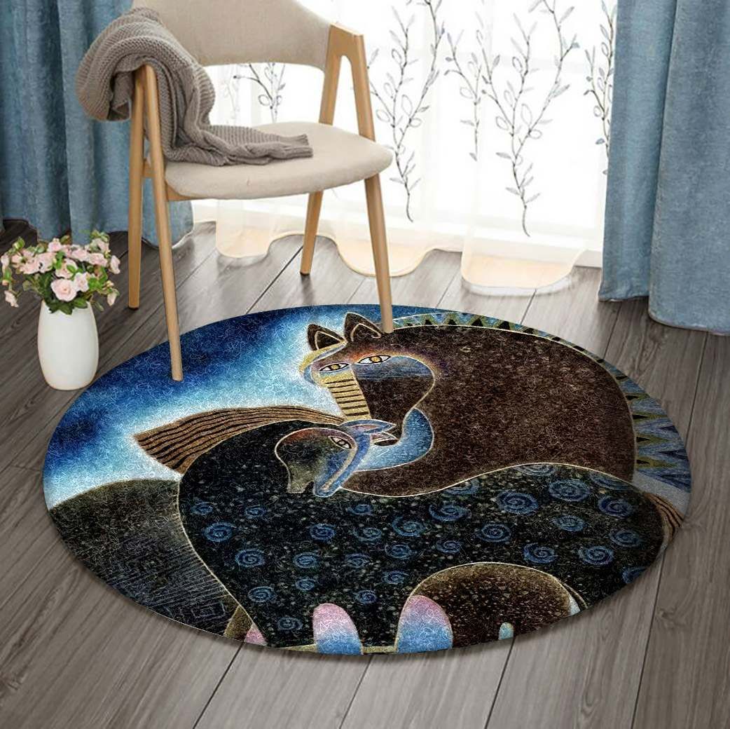 Horse Round Carpet