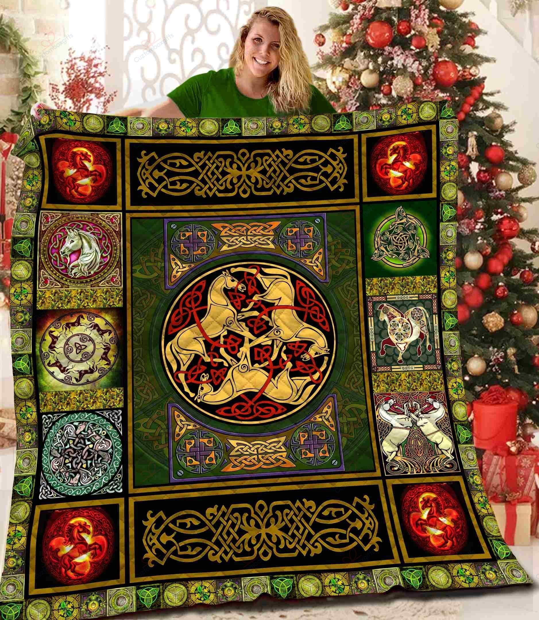 Horse Celtic GS-CL-TH1208 Quilt Blanket