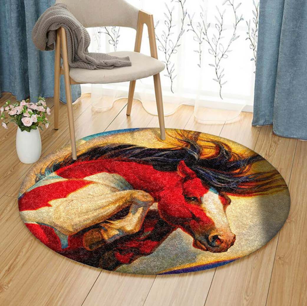 Horse Round Carpet