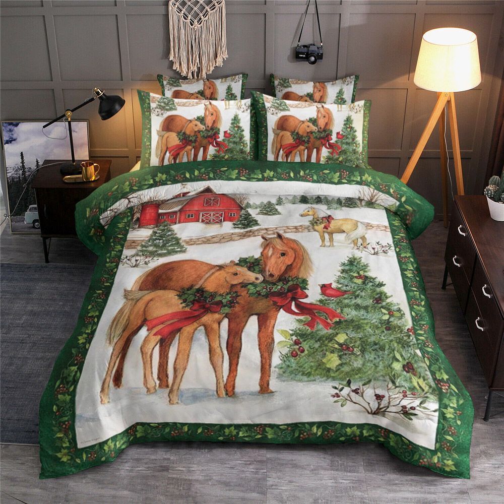 Horse Chrisrmas Bedding Set