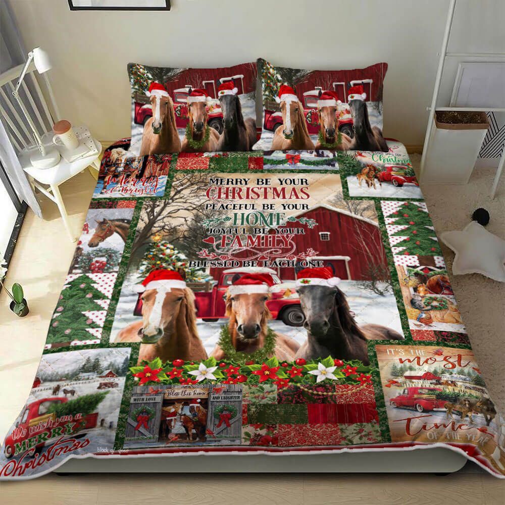 Horse Christmas Bedding Set