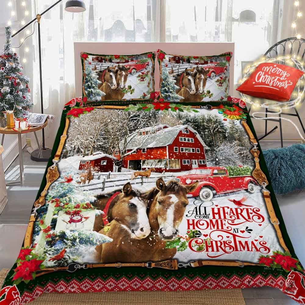 Horse Christmas Bedding Set