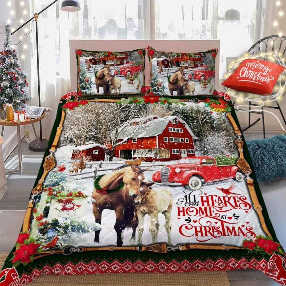 Horse Christmas Bedding Set