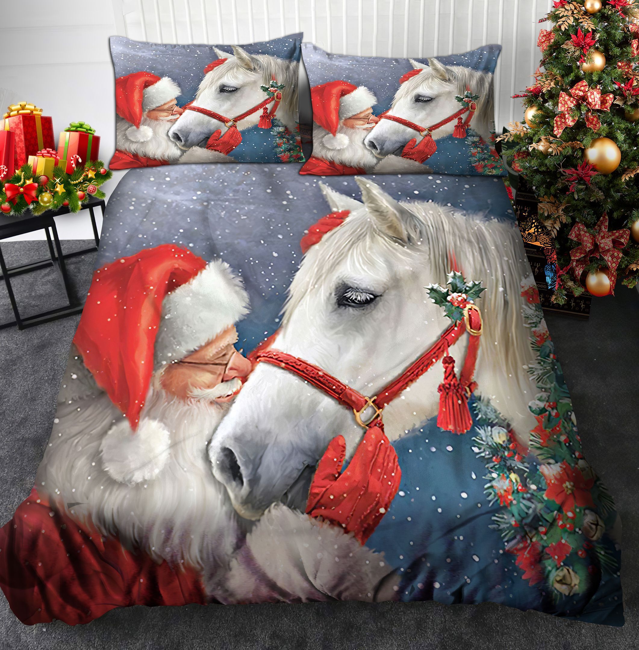 Horse Christmas Bedding Set